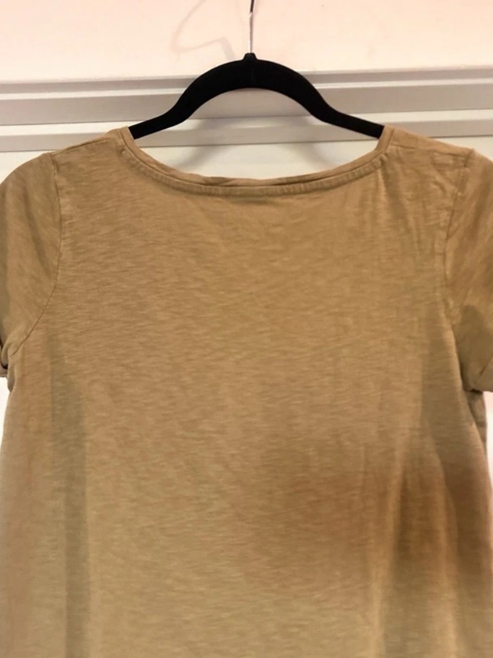 J. Jill Short Sleeve V-Neck Tee in Tan - Picture 9 of 12